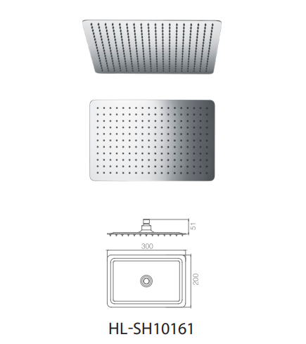 300*200mm Rectangular Shower Top Spray